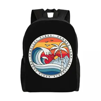 Изготовленный на заказ Калифорнийский рюкзак для пляжного серфинга, мужская и женская повседневная сумка для книг, летние сумки для серфинга в колледже