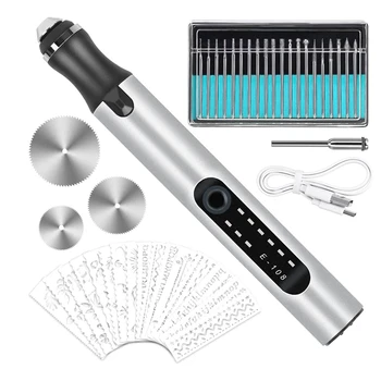 Ручка для гравировки, набор инструментов для электрогравировки, USB-перезаряжаемый гравер, ручка для травления, микро-Аккумуляторный инструмент для вырезания для поделок
