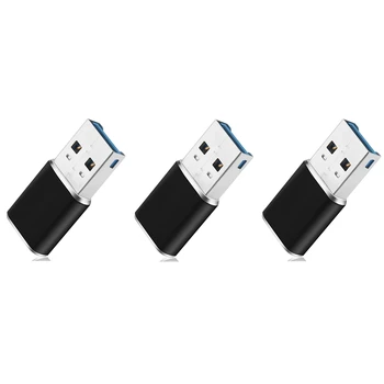 3X Алюминиевый мини-USB 3.0 Адаптер для чтения карт памяти для Micro-SD-карт/TF Card Reader Адаптер для ПК, ноутбука