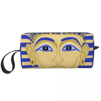 Египетский король фараон Тутанхамон, Портативные сумки, косметички, Косметичка для путешествий, кемпинга, активного отдыха, Сумка для туалетных принадлежностей и украшений