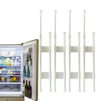 Регулируемая Натяжная штанга для холодильника, Двойная расширительная штанга для холодильника, Резиновые ножки для хранения принадлежностей для холодильного шкафа И полки для обуви