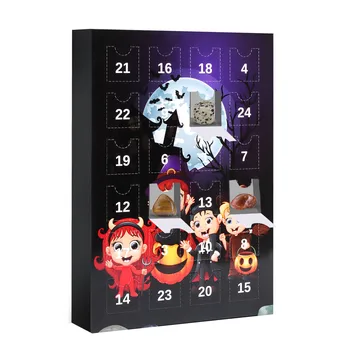 Адвент-календарь куклы на Хэллоуин Содержит 24 подарка, адвент-календарь с фигурками ужасов на Хэллоуин, Календарь обратного отсчета на Хэллоуин 2023