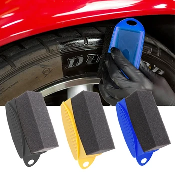 Губка для полировки автомобильных шин Щетка Инструмент для мытья с крышкой авто эпиляция колес воском Принадлежности для обслуживания