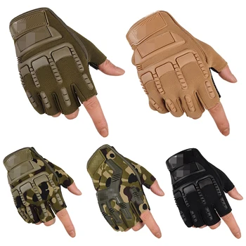 Уличные тактические перчатки в стиле милитари, для рыбалки на полпальца, спортивные перчатки унисекс для велоспорта