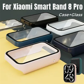 Защитная пленка с полным покрытием для Xiaomi Mi Band 8 Pro 8pro, жесткий чехол для ПК + закаленное стекло для аксессуаров miband 8pro