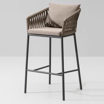 Столешница из ротанга, современные барные стулья для ресторана Nordic, Барные стулья для столовой с высоким туалетным столиком, Офисная мебель Silla Nordica YX50BC