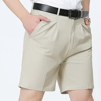 Летние мужские хлопковые брюки 2023 года, тонкие брюки среднего возраста для мужчин