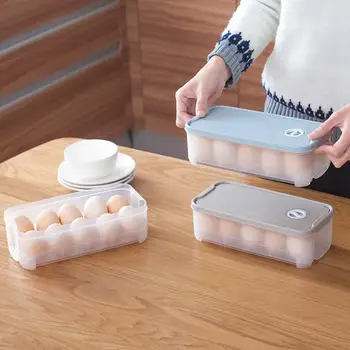 Полезная коробка для консервирования пищевых продуктов Гигиеничный Держатель для яиц Защитный Легко Моющийся Ящик для хранения яиц в холодильнике с крышкой