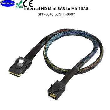 Внутренний кабель Mini SAS HD от SFF-8643 до SFF-8087 (36Pin) емкостью 12G 100 Ом