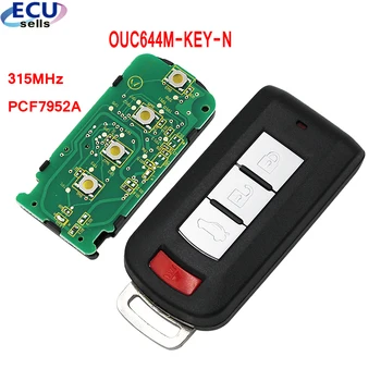Ecusells 4btn Smart keyless go Дистанционный Ключ для Mitsubishi Lancer Outlander Galant 2008-2016 315 МГц PCF7952A чип OUC644M-KEY-N